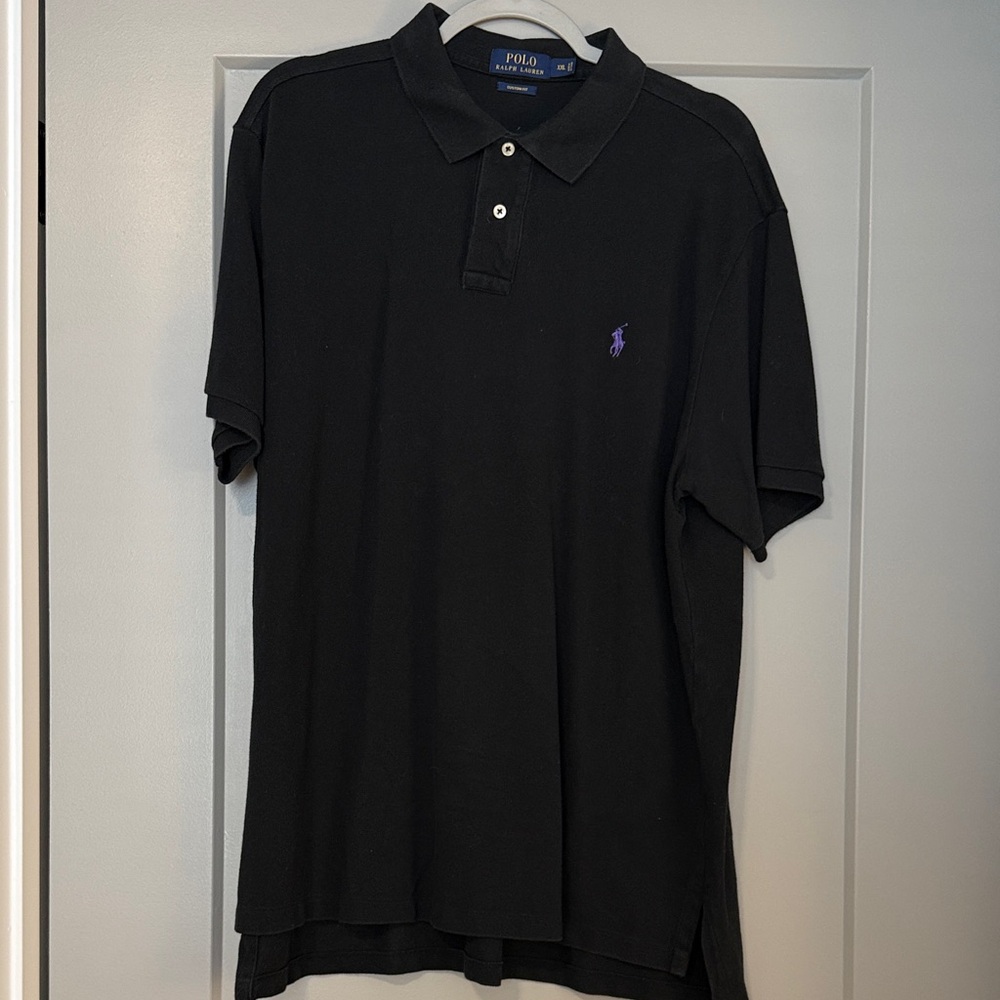 Polo by Ralph Lauren Black Polo with Purple Logo